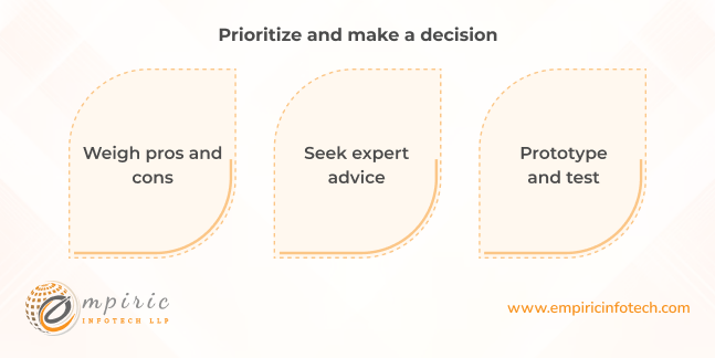 Prioritize and make a decision